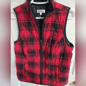 Northern Reflections Quilted Plaid Vest Size small